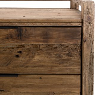 Commode 2 tiroirs SANDY Scandinave  en bois Pin recyclé